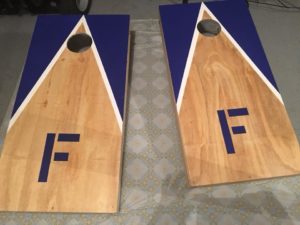 Custom Cornhole Boards with Initials